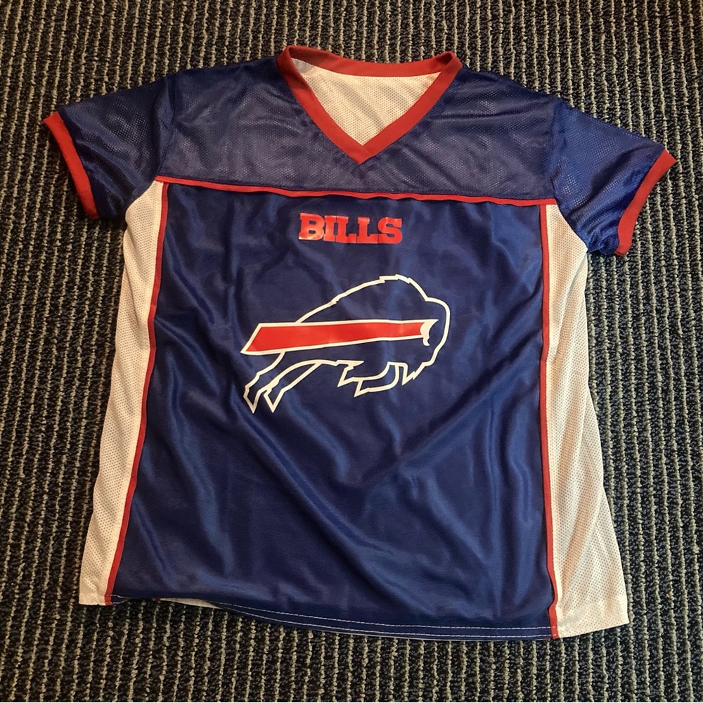 LOT OF 10 Buffalo Bills Reversible Flag Football Youth Kids Jersey Blue White